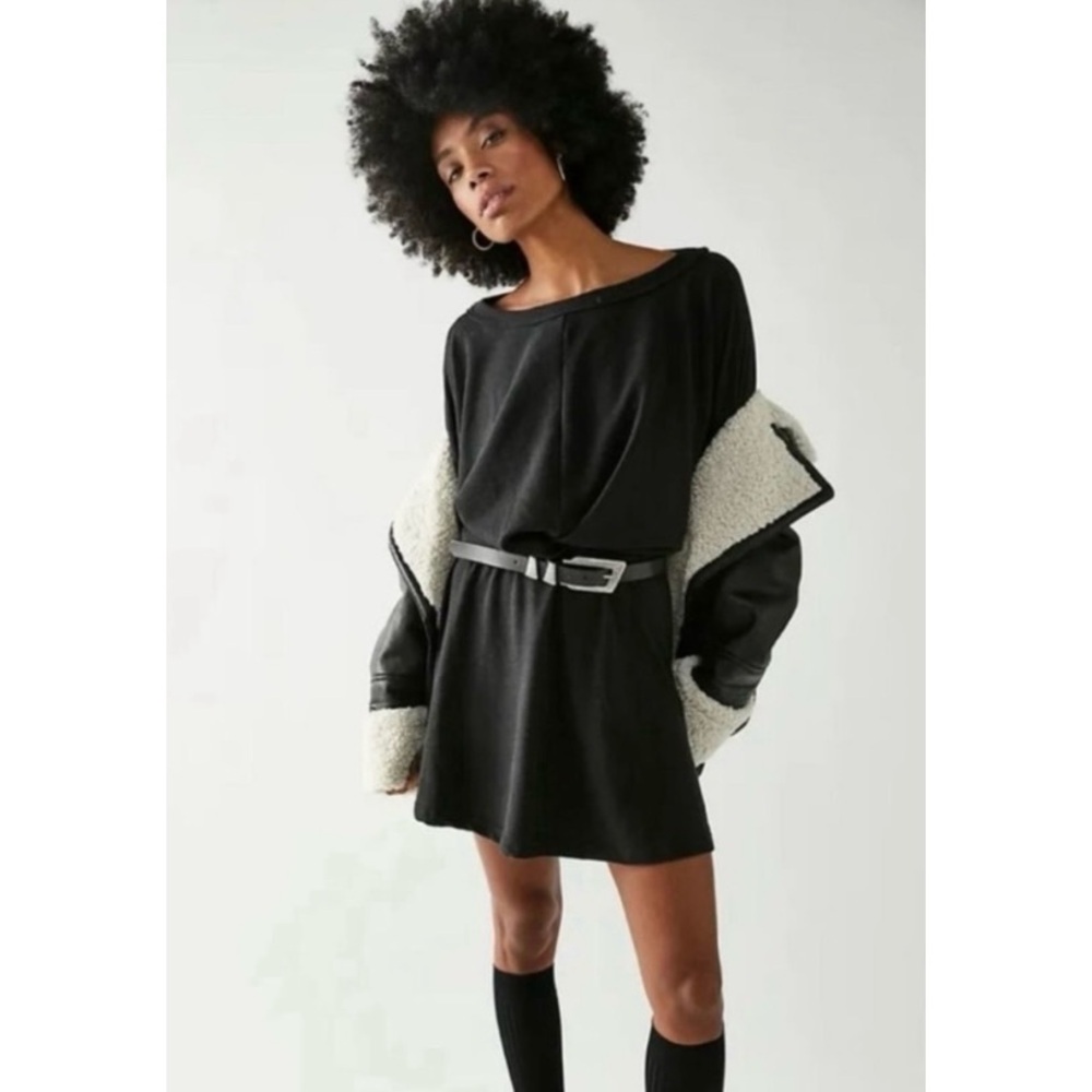 Free People Beach Santa Maria Black Mini Dress Small